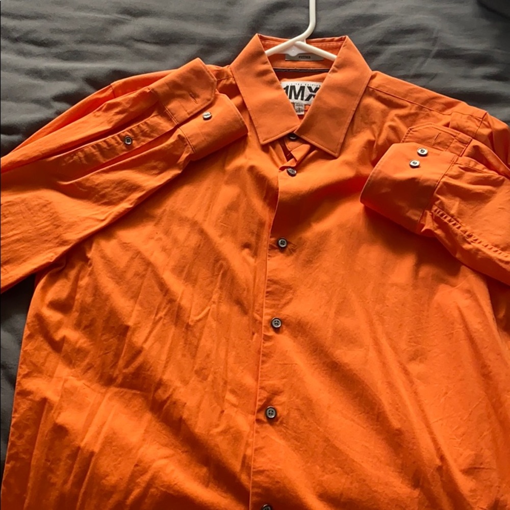 Express men’s fitted button down dress shirt